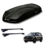Away Car Roofbox (Textured) - 450 litres Capacity Car Rooftop Cargo Box/Carrier for MG Gloster | Aerodynamic Shape | Dual Opening | Waterproof Material | Special Lock System