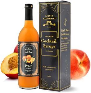 Liquid Alchemist Peach Syrup for Drinks - Real Ingredients Make our Peach Puree for Cocktails a Perfect Peach Bellini Mix - Our Peach Flavoring Syrup is Non-GMO & Vegan - Peach Cocktail Syrup (25 oz)