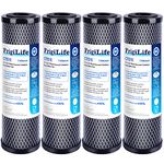 1 Micron 10" x 2.5" Whole House CTO Carbon Sedimen Water Filter Compatible DuPont WFPFC8002, WFPFC9001, SCWH-5, WHCF-WHWC, FXWTC, RO Unit for Under Sink & Countertop Filtration System,4Pack