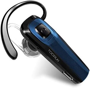 TOORUN Bluetooth Earpiece, M26 Bluetooth Headset Handsfree V5.0 Wireless Earpiece Headphone with Noise Reduction and Microphone Compatible for Android iPhone Cell Phone Laptop - Blue