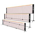 Zicon Portable Tennis Net,Stainless Steel Poles Badminton Net Set Adjustable Height Nylon Net with Carry Bag, for Kids Volleyball, Pickleball,Soccer, Indoor, Outdoor Court, Backyard, Beach, Driveway