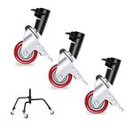 Neewer 3-Pack Professional Swivel Caster Wheels Set with 75mm Diameter, Durable Metal Construction and Rubber Base, ONLY Compatible with Neewer Photography C Stand for Studio Video Shooting (Black)