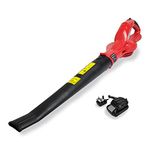 RocwooD Cordless Leaf Air Blower 20V Garden Dust Hand Held Powerful Leaves Lawn Garage Sweeper Lightweight Debris Deck Patio Electric Battery And Charger