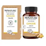 mi nature Ginger Tablets 90 Tablets (Zingiber officinale) | Sonth | 90 Tablets 45 Days Supply