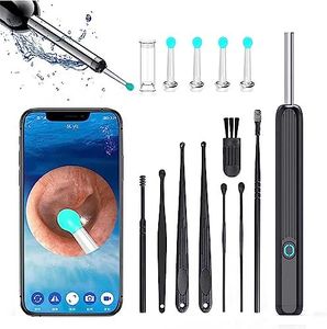 Ear Wax Remover, Ear Cleaner Ear Wax Removal Kit with Camera, 1296P HD Ear Cleaner with 6 LED Lights, Wireless Ear Wax Remover Otoscope for iPhone, iPad & Android Smart Phones