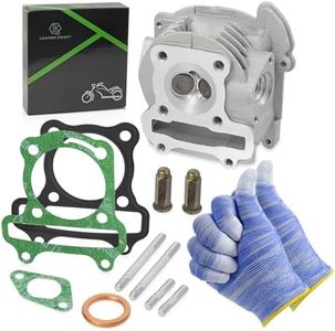 LK 50mm Cylinder Head ATGT-12Z GY6 49cc 50cc to 100cc Scooter Engine 69mm Cylinder Head Assy with Valves Set,for 139QMB 139QMA Chinese Moped ATV Go Kart Quad,Powersports Engine Kit,Non EGR Type.
