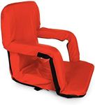 Camco Portable Stadium Seat | Ideal for Benches, Picnics, The Beach, Outdoor Concerts, Sporting Events, and More | Red (53096)