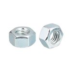 METALLIXITY Hex Nuts (7/16"-20) 12Pcs, Carbon Steel Fine Thread Zinc Plated Hexagon Nut Hardware - for DIY Home Repair Machinery, Silver