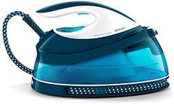 Philips PerfectCare Compact Steam Generator Iron with 400g steam Boost, 2400 W, Blue & White - GC7840/26