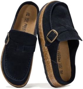 Project Cloud 100% Genuine Leather Moccasin Style Clogs for Women (Carline)