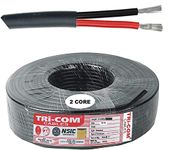 Kathiriyas TRI-COM 0.15mm Tinned/Bare Copper 2 core Cable (8x30 Multi Cable) 90 meter (Bare Copper)