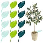 Watering Leaf Shape Funnel, Plant Pot Funnel Home and Garden Plastic Watering Device, 12pcs Leaf-Designed Plant Watering Devices for Indoor and Outdoor Plants