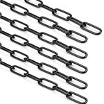 Hedume 6 Pack Black Chain Extension, 36" Fixture Chain, Ideal Black Chain for Hanging Plants, Baskets, Lamp, Strong Hold