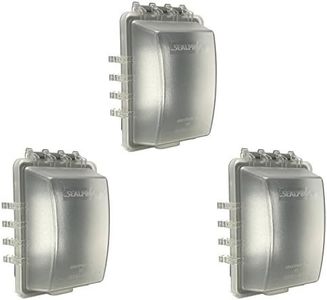Sealproof 1-Gang Weatherproof in Use Outlet Cover | Horizontal/Vertical Outdoor Plug and Receptacle Protector, Lockable, UL Extra Duty Compliant, 18 Configurations, 3-Pack