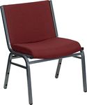 Flash Furniture RUT-188-BY-GG HERCULES Series 1000 Lb. Capacity Big and Tall Ebytra Wide Burgundy Fabric Stack Chair