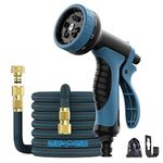 Garden Hose 7.5m Hose Pipes with 10 Modes Water Spray Gun Expandable Hose Pipe Spray Gun for Garden, Garden Hose Reel (25FT)