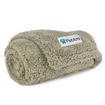 PetAmi Fluffy Waterproof Dog Blanket for Small Medium Dogs, Soft Warm Pet Sherpa Throw Pee Proof Couch Cover, Reversible Cat Puppy Bed Blanket Sofa Protector, Plush Washable Pad (Taupe Camel, 24x32)