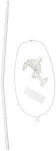 roba Barra de Cielo con Abrazadera para Dosel de Cuna - Soporte Universal para Dosel en Blanco - Accesorios para Cama de Bebé - Aprox. 150 cm de Alto/Redonda