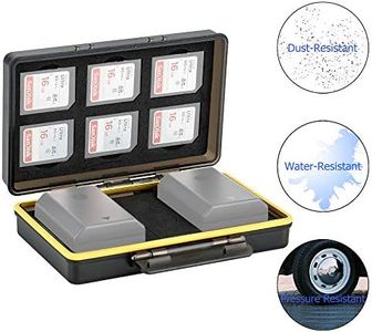 JJC Estuche Tarjeta SD para 6 Tarjetas SD con 2 Ranuras para baterías Canon LP-E6 LP-E8 LP-E12 LP-E17 NB-13L Sony NP-FZ100 NP-FW50 NP-BX1 Fujifilm NP-W126 NP-W126S NP-95 Nikon EN-EL15 EN-EL14