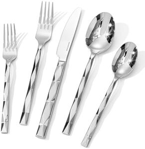 KINGSTONE Silverware Set, Luxury 60 Piece Flatware Set