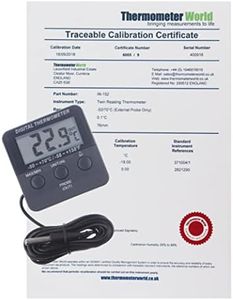 Calibrated Digital Fridge Freezer Thermometer With 2 Point Traceable Calibration Certificate