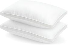 Utopia Bedding Pillows 2 Pack Queen Size, (White) Hotel Quality Pillows, Brushed Fabric, Bed Pillow for Back, Stomach or Side Sleepers - 18 x 26 inch / 45 x 66 cm