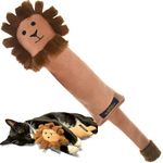 UK BRITISH MADE CAT TOYS ORGANIC CATNIP HIGH POTENCY LARGE CAT KICKER TOY FOR PET CATS (DARK BROWN MANE, LARGE CATNIP KICKER)