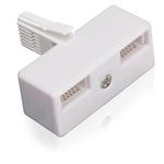 iChoose Limited BT Splitter Telephone Adapter/Male - 2x Female/Double Socket Landline Phone Plug/White/BT Landline Plug