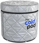 The Cold Pod 116 Gallons X-Large Ice Bath Tub Cover: Insulated and Silver UV Heat Reflective Cold Plunge Tub Cover, Waterproof and All Weather Protective Lid with Zip Closure