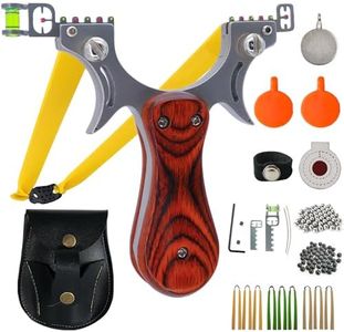 AGKCIHVEN Slingshot, Hunting Sling Shot Set for Adults, Professional Stainless Steel Tactical Slingshots, High Velocity Catapult with Ammo Balls, Rubber Bands, Ammo Pouch, Target