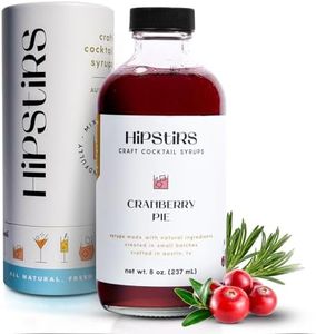 HipStirs Cranberry Syrup for Drinks - Our Cranberry Pie Syrup Uses Real Ingredients like Organic Cranberry Juice to make it Perfect Cranberry Drink Mix - Cranberry Cocktail Syrup (Cranberry, 8 Fl Oz)