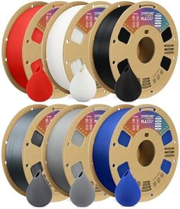 OVERTURE PLA Filament 1.75mm PLA 3D Printer Filament, 6kg Cardboard Spool (13.2lbs), Dimensional Accuracy +/- 0.02mm, Fit Most FDM Printer (6 Color)