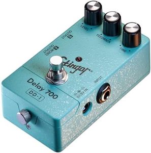 iStingor Guitar Delay Pedal DD-1, Delay 700 Digital Analog Delay Effects Pedal for Electric Guitar, Vintage BBD Emulation, 30-700ms Range, Stereo/Mono Output, Noiseless Switching, Tube-like Warmth