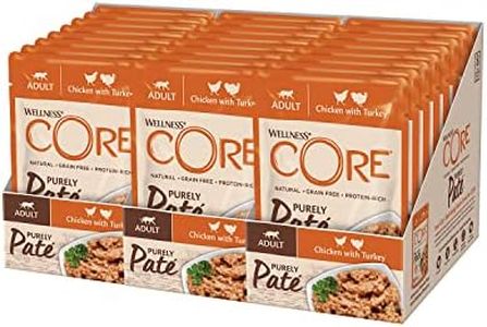 Wellness CORE Purely Paté Poulet & Dinde, Pâtée pour Chat, Nourriture Humide pour Chat, sans céréales, à Haute teneur en Viande, Poulet & Dinde, 24 x 85g