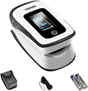 Pulse-Oximeter Fingertip-Finger Pulse-Oximeter o2-SpO2 - Batteries 2 AAA Included Lanyard OLED Screen YIDERBO