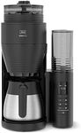 Melitta Filter Coffee Machine with Integrated Ceramic Grinder with 11 Settings, Adjustable Strength, Makes 2 to 10 Cups, Timer Function, AromaFresh II, 3.7 kg, Black/Chrome, UK Plug