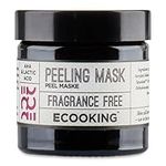 Ecooking Peeling Mask Fragrance-Free 50ml | Facial Exfoliator & Dead Skin Remover | Glycolic Acid, Lactic Acid & Salicylic Acid Peel | Use Weekly to Boost Skin Cell Production, Smooth & Firm Skin