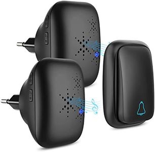 Campanello radio senza batteria da esterno impermeabile con 2 ricevitori IP68 campanello radio impermeabile Portata 150 m 4 livelli di volume 37 suonerie campanello radio da esterno