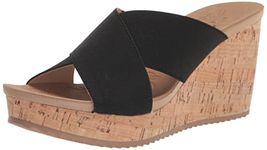 CL by Laundry Women's Kindling Wedge Sandal, Black, 9 UK