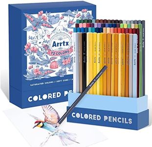 Arrtx 72 Colored Pencils for Adult Coloring Drawing Blending Shading Sketching Painting, Soft Core Coloring Pencils Art Craft Supplies, Premium Color Pencils Set for Artists Adults Beginners