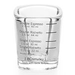 Espresso Shot Glasses Measuring Cup Liquid Heavy Glass for Baristas 2oz for Single Shot of Ristrettos (1-Pack)