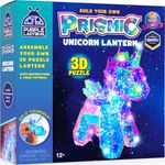 PRISMIC Build Your Own 3D Unicorn Night Light Room Decor for Teen Girls Craft Kits - Unique Kids Christmas Gifts, Girls Gifts 8-12 Years Old, 12 11 10 9 8 Year Old Girl Gift Ideas & Teenage Girl Gifts