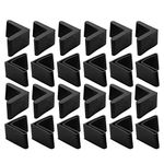 uxcell Furniture Angle Iron Foot Pads L Shaped Rubber Leg Covers Protectors 30 x 30mm 24 Pcs Black