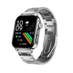 CULTSPORT Ace X Luxe 1.96" AMOLED Smartwatch, Live Cricket Score, Premium Metallic Build Smartwatch, Always On Display, Bluetooth Calling, Functional Crown(Luxe Silver Steel)