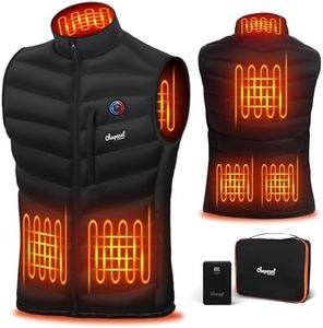 CHAPAREL Heated Vest for Women with Battery Pack Included, Women's Lightweight Heated Vest with 14400mAh 7.4V Power Bank, Washable Electric Vest for Hiking/Skiing/Golfing/Winter Outting (L)