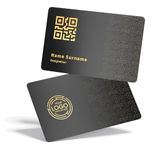 ConnectVith.Me Premium Black Metal NFC Business Card, Digi Business Card, Personalised Smart Visiting Card, Tap to Share, Tap to ConnectVith.Me, Printed on quality Metal (Gold Flower pattern)