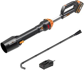 WORX 20V LEAFJET Cordless Leaf Blower with Power Share Brushless Motor - WG543E.5 with GutterPro Kit (4Ah Battery & 2A Charger Included)