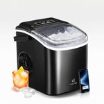 Kilig H01 WiFi Ice Maker Machine Countertop, 9 Bullet Ice Cubes in 6 Minutes, Portable Ice Maker with Self-Cleaning, Scoop Basket for Home Kitchen Office Party, Black