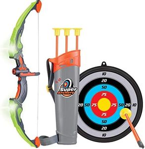 Click N' Play Bow & Arrow Archery Set for Kids, Toy Bow & Arrow That Lights Up for Outdoor Play with 3 Suction Cup Arrows, Target & Quiver, Practice Archery Set for Children Ages 4 & Up