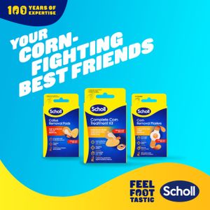 Scholl Callus Remover Pads for Feet – 4 Salicylic Acid Discs & Cushions